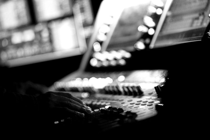 Backlit keyboard in the dark