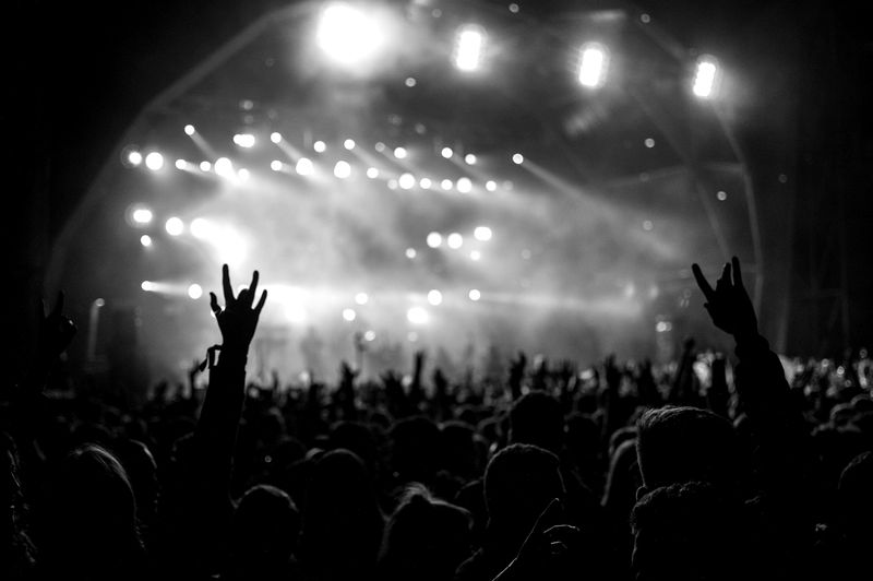 Concert audience in front of the stage