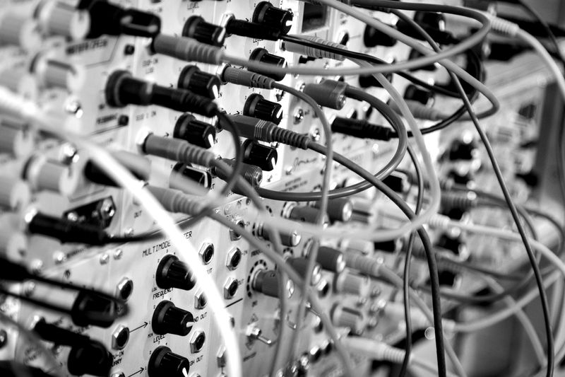 Many connected cables