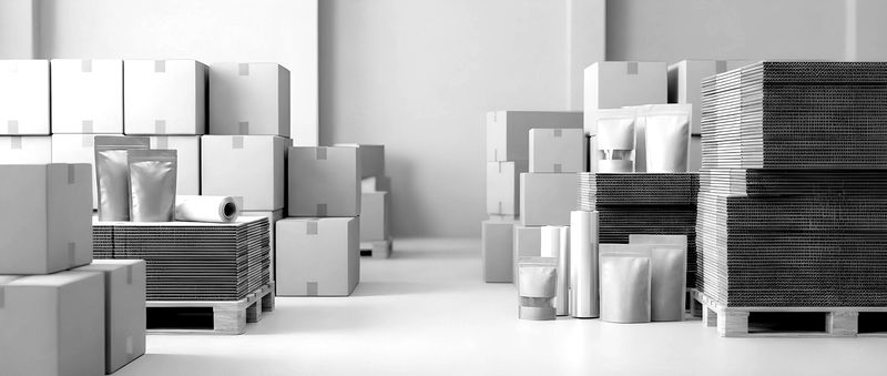 Product packages ready to ship